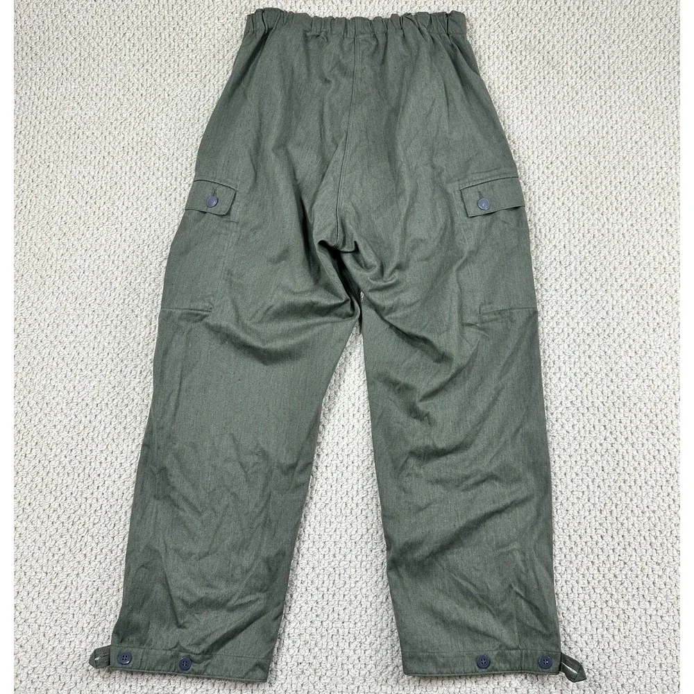 Extra Stark Suspendered Tanker Pants Mens 52/L Green German Military Baggy Cargo